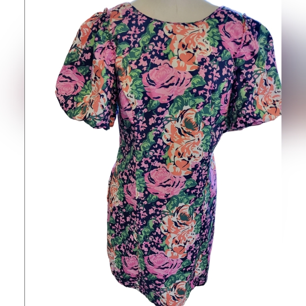 Floral Melloday Puff Sleeve Dress In Size Small